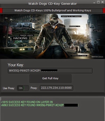 watch dogs serial key pc download
